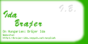 ida brajer business card